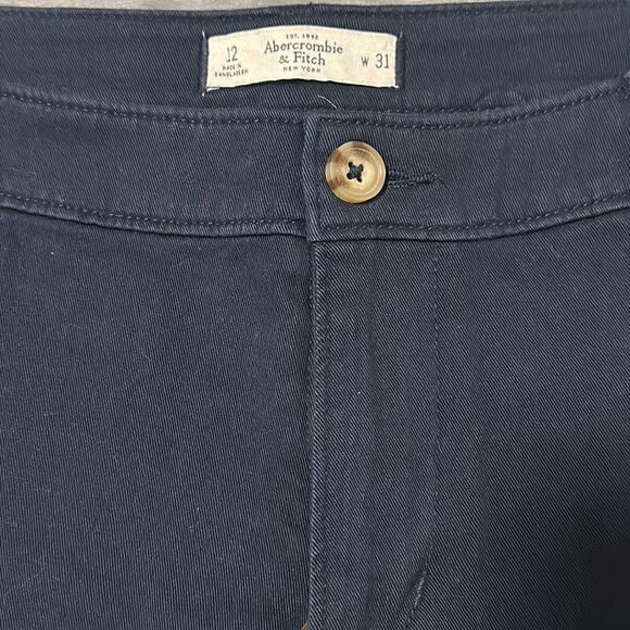Abercrombie and Fitch Navy Blue Chino Short Size 31 NWT - Picture 3 of 10
